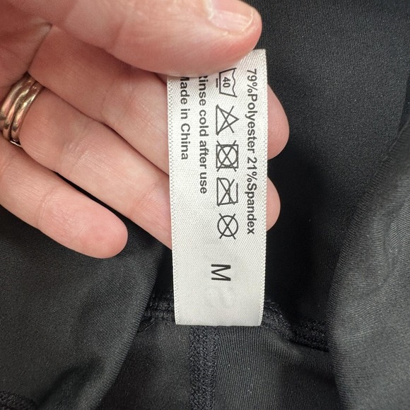 SKINNIFY Leggings Womens Medium Black High Waisted Resistance Band Stretch Pants - Picture 8 of 13